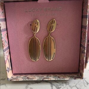 Lucky Brand Oval Gold Earrings